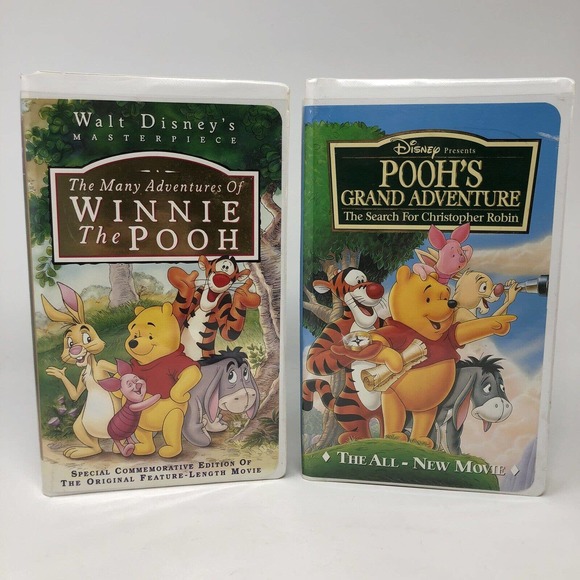 Disney Winnie the Pooh VHS Set Grand Adventure Search for Christopher Robin - Picture 1 of 4